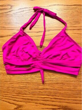 Kona Sol Medium Pink Halter Bikini Top